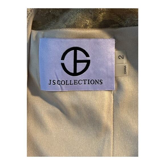 JS Collection Women’s Size 2 Gold Taylor Scallop Cocktail‎ Dress NWOT - Picture 5 of 9